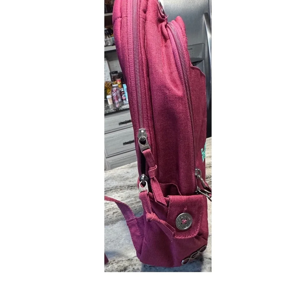 OGIO Backpack USA BMX Embroidered Maroon Burgundy Laptop Bag Sporty Travel Bag